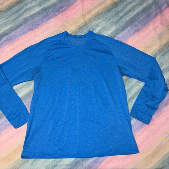 Lululemon Metal Vent Tech Long Sleeve T- Shirt Athletic Blue Men’s Size 2XL - Picture 1 of 8